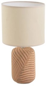 Téglavörös-krémszínű asztali lámpa textil búrával (magasság 39 cm) – Casa Selección