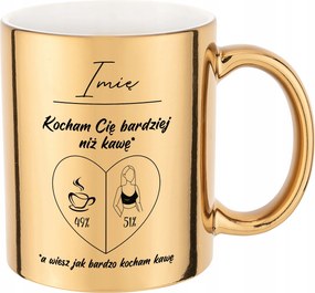 Arany Bögre 300ml Ajándék Pároknak Jobban, Mint A Kávé Személyre szabott