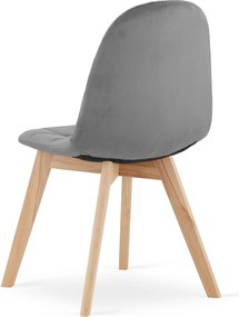 AKCIÓ Sötétszürke bársony étkezőszék BORA II. minőség