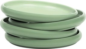 Zöld kőedény tányér készlet 4 db-os ø 22 cm Aura Rondo – Bonami Selection