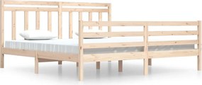 vidaXL tömör fa ágykeret 200 x 200 cm