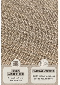 Bézs juta szőnyeg 60x90 cm Bouclé – Hanse Home