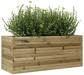 impregnált fenyőfa kerti virágláda 110x40x45,5 cm