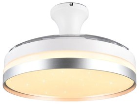 Fehér-ezüstszínű LED mennyezeti lámpa Lindberg – Trio