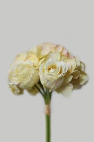 Világossárga mű hortenzia és rózsacsokor 27cm