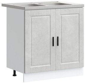 Mosogatószekrény Porto 2 pcs Szürke 80 x 46 x 84.5 cm Faanyag