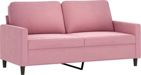 vidaXL kétszemélyes rózsaszín bársony kanapé 140 cm