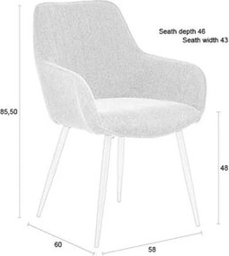Maud karfás szék