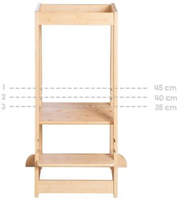 Natúr színű bambusz tanulótorony – Roba