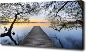 Vászonkép Móló a tóparton 100x70 cm