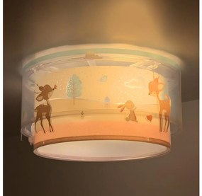 Dalber 61276 - Gyerek mennyezeti lámpa LOVING DEER 2xE27/15W/230V