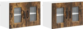 vidaXL Konyhaszekrény Kalmar 2 pcs Füstölt tölgy 60 x 31 x 40 cm