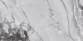 Mexen Limos Grey mázas porcelán rektifikált G1 padló- és falburkoló lap 120 x 60 cm, fényes - TL127-120-060-01