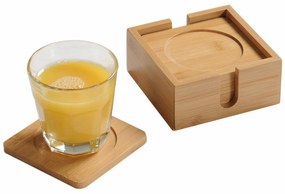 Kesper 58746 Bambusz poháralátét készlet 6 db, átmérő 10 cm
