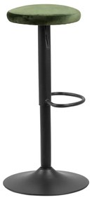 Zöld kárpitozott állítható magasságú bárszék (ülésmagasság 62 cm) Finch – Actona