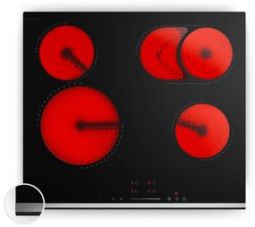 Klarstein Verosteel üvegkerámia főzőlap | 4 zóna | Minimalista, Erőteljes | 6600 W | 60 cm