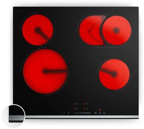 Klarstein Verosteel üvegkerámia főzőlap | 4 zónás | Minimalista, erőteljes | 6600 W | 60 cm