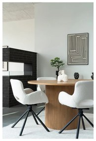 Fehér kárpitozott karfás étkezőfotel szett 2 db-os Amorim – House Nordic