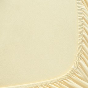 Goldea jersey körgumis lepedő - banán sárga 90 x 200 cm