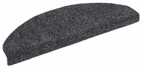 20 db öntapadós lépcsőszőnyeg, 65 x 21 x 4 cm, sötétszürke, nagy félkör alakú