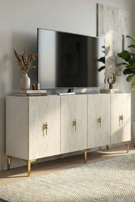 Salkım 150 - White, Travertine, Gold
