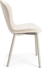 MAZZONI EXPORT FIORA Bézs (Apia 453 szövet) / szürke-bézs váz (cashmere) – MODERN KÁRPITOZOTT CHENILLE SZÉK NAPPALIBA/ÉTKEZŐBE