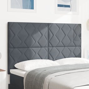 Fejtámla Gyémánt Blokkok Design Sötét Szürke 160 cm Bársony