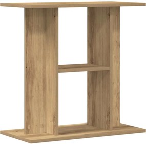 vidaXL kézműves tölgy színű szerelt fa akváriumállvány 60x30x60 cm