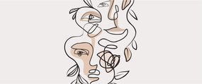 Kép - Line art arckezelés (120x50 cm)