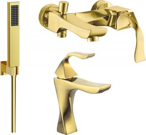 Mexen Estrella R02 fürdőkád készlet, arany - 72303R02-50