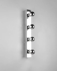 Fényes ezüstszínű fali lámpa Theatro – Trio