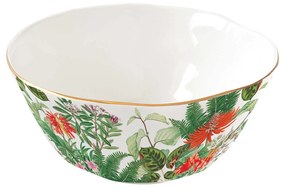 Trópusi mintás porcelán tálka 12 cm Exotica