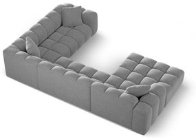 Világosszürke zsenília sarokkanapé (jobb oldali-U alakú) Treno – Cosmopolitan Design