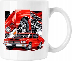 Bögre Retro Car Autó Ss 1970 Fehér 330ml