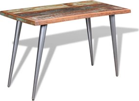 vidaXL tömör újrahasznosított fa étkezőasztal 120 x 60 x 76 cm