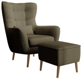 Fotel lábtartóval Veneza VZ2  (oliva + bükk). 1099399