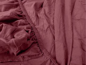 Jersey gumis lepedő lycrával bordó 90 x 200 cm