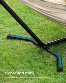 Függőágy, 210 x 150 cm-es függőágy állvánnyal, bézs