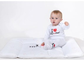 Merev pelenkázó lap New Baby I love Mum and Dad fehér 50x70cm