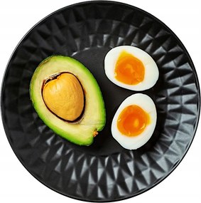 Desszerttányér Kerámia Fekete Sütemény Előételek Snack 20 CM