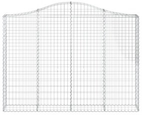 5 db íves horganyzott vas gabion kosár 200x30x140/160 cm
