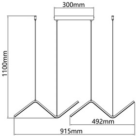 Aigostar - LED Csillár zsinóron LED/23W/230V 2700K