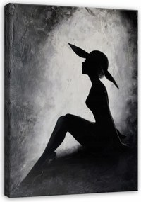 Vászonkép Nő Kalapban Absztrakt Nappali Hálószoba 60x40