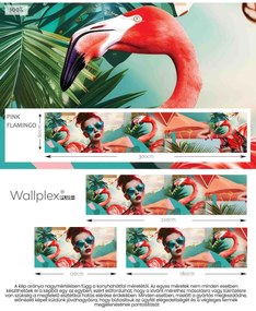 Wallplex konyhahátfal Pink Flamingo (Méret: 60x240)