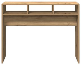 kézműves tölgy színű szerelt fa dohányzóasztal 105x30x80 cm
