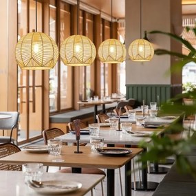 Immax 08258L - Csillár zsinóron PELO 1xE27/40W/230V átm. 30 cm rattan