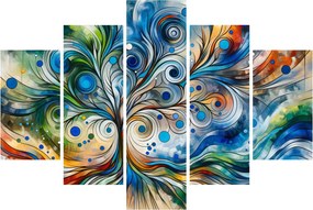 Kép – Színes energikus fa (150x105 cm)