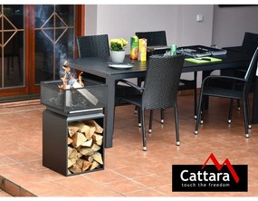 Cattara Cube hordozható tűzhely ráccsal, 74 cm