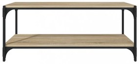 sonoma tölgy színű szerelt fa és acél TV-szekrény 100x33x41 cm