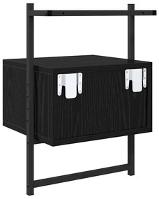 vidaXL Éjjeliszekrény 2 pcs Fekete tölgy 35 x 30 x 51 cm Faanyag